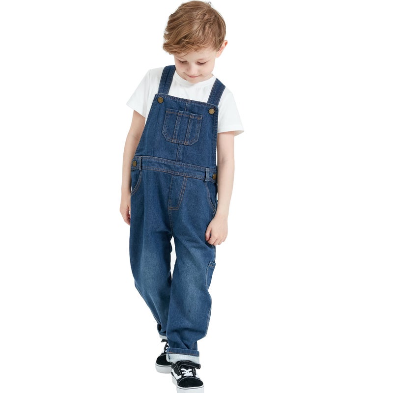 GRANDWISH Boys Casual Denim Bib Overalls 8 - Image 2